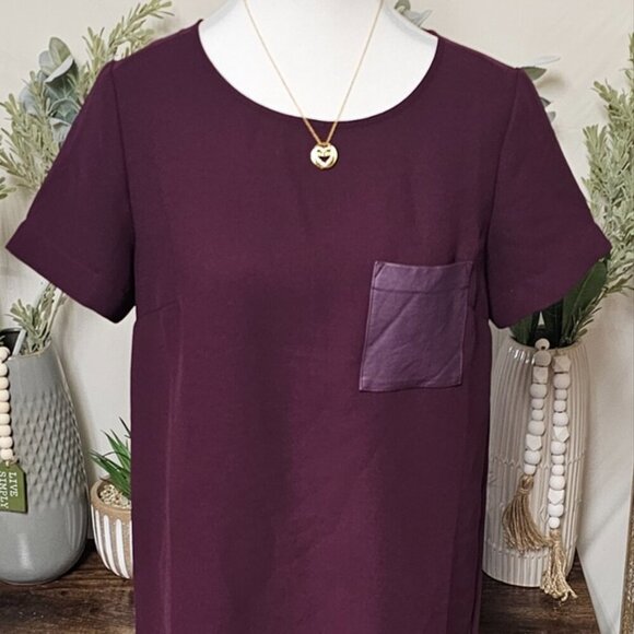 J. CREW | LEATHER POCKET OVERSIZED SHIRT DRESS - Picture 6 of 16